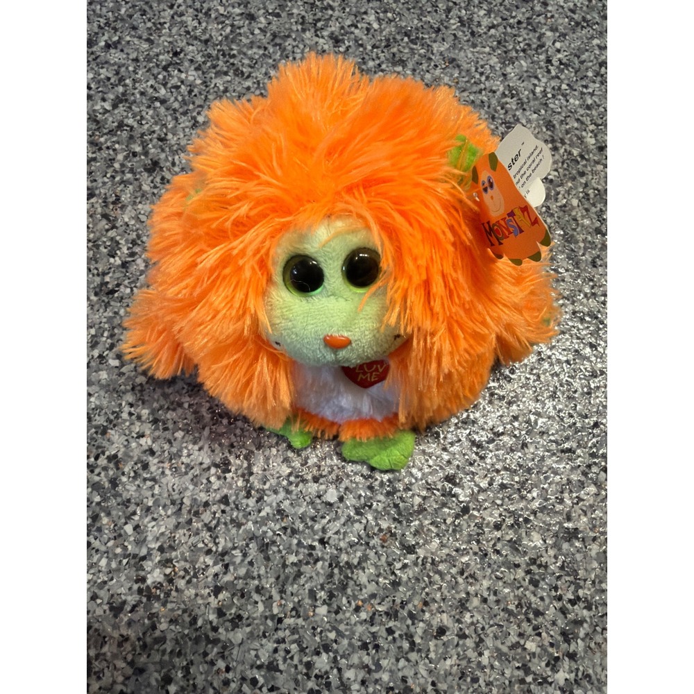 Ty Monstaz Chester Orange Green Plush Stuffed Animal Monster 2011 with Tags